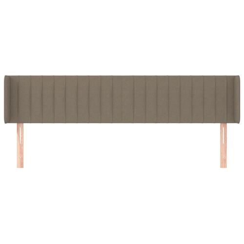 Sengegavl med kanter 183x16x78/88 cm stof gråbrun