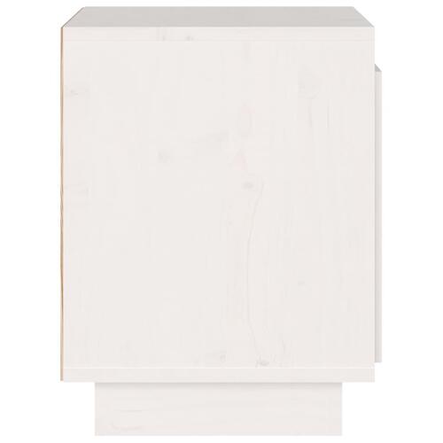 Sengeborde 2 stk. 40x30x40 cm massivt fyrretræ hvid