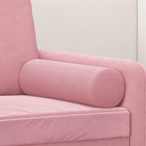 Pyntepuder 2 stk. Ø15x50 cm velour lyserød