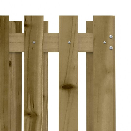 Plantekasse med stakitdesign 70 x 70 x 70 cm i imprægneret fyrretræ