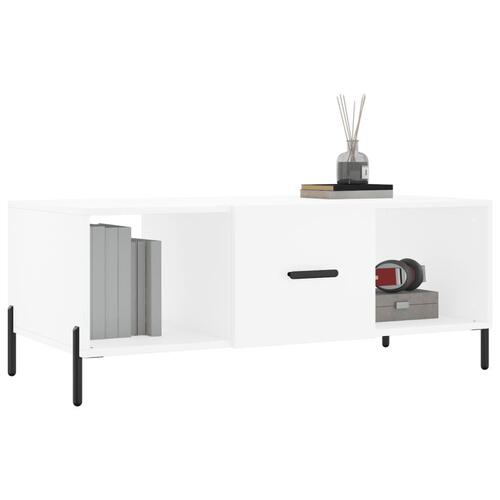 Sofabord 102x50x40 cm konstrueret træ hvid