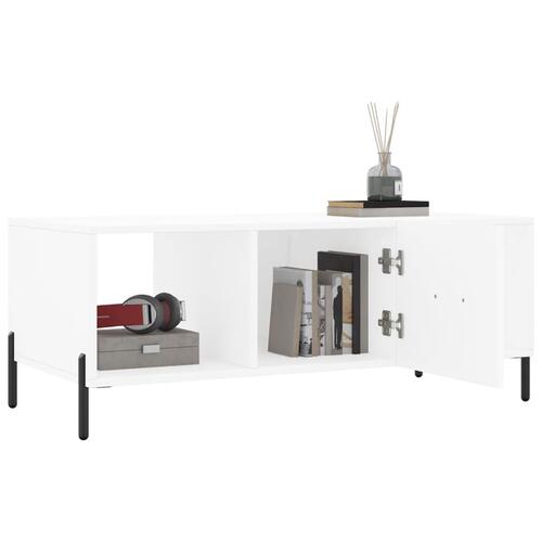 Sofabord 102x50x40 cm konstrueret træ hvid
