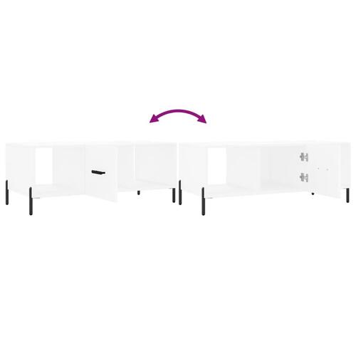 Sofabord 102x50x40 cm konstrueret træ hvid
