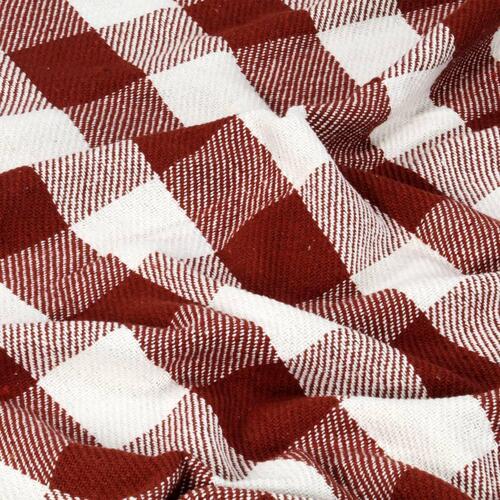Plaid 160 x 210 cm ternet bomuld stenrød