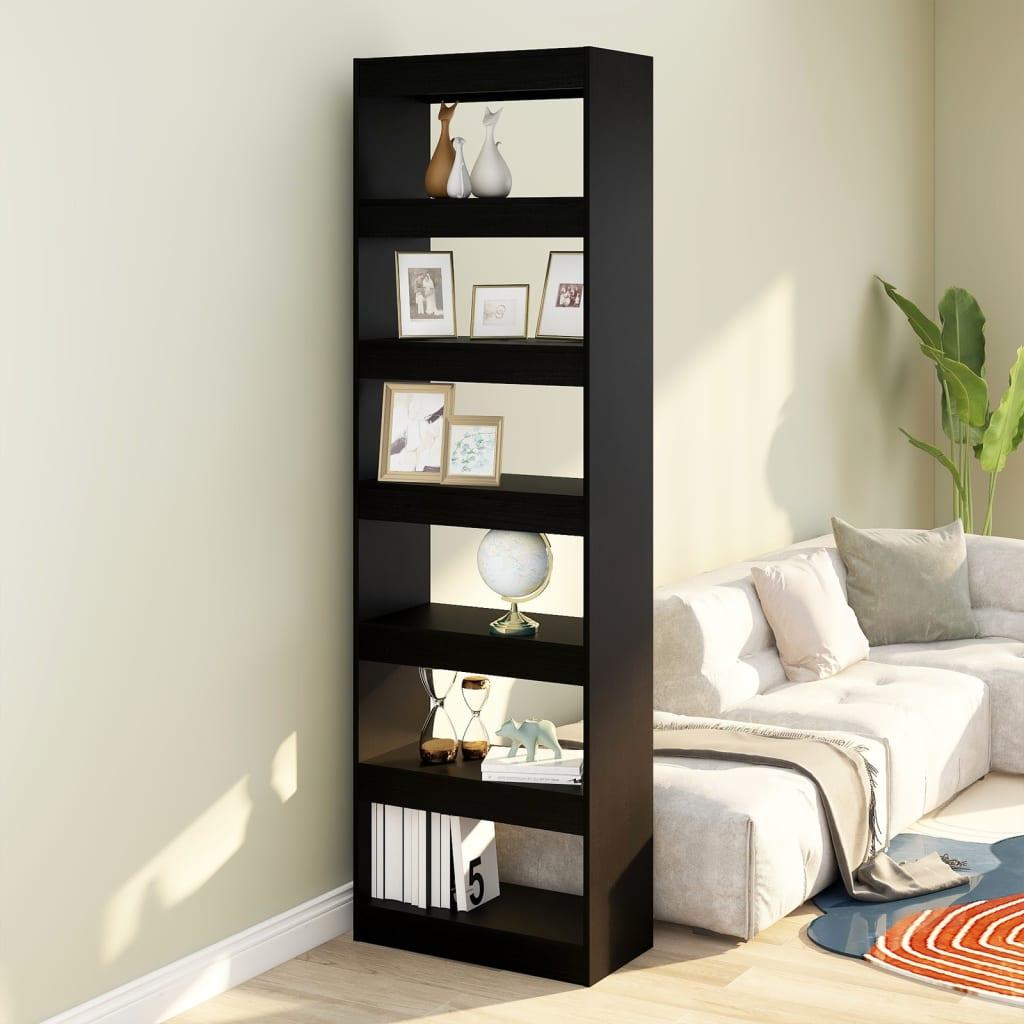 Bogreol/rumdeler 60x30x198 cm sort