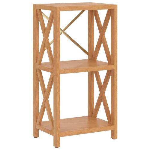 Reol med 3 hylder 40x30x78 cm massivt egetræ