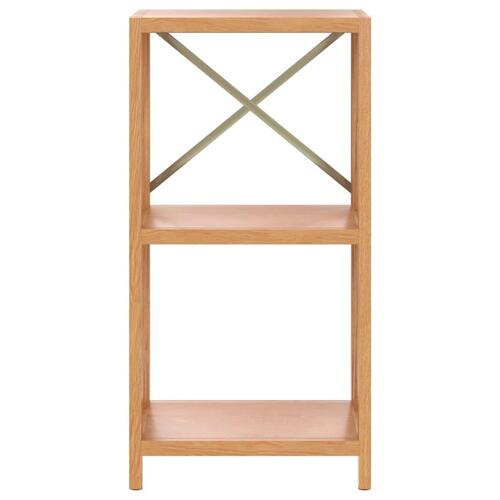 Reol med 3 hylder 40x30x78 cm massivt egetræ