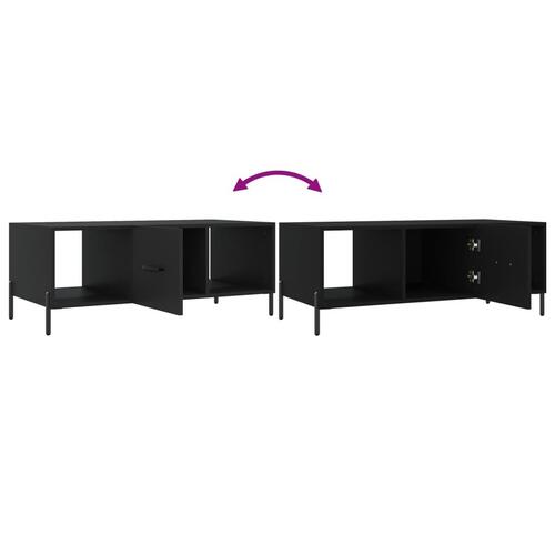 Sofabord 102x50x40 cm konstrueret træ sort