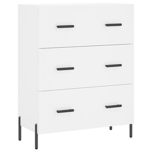 Højskab 69,5x34x180 cm konstrueret træ hvid