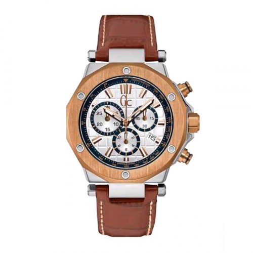 GC Watches herreur X72035G1S - læderrem, Ø 43 mm