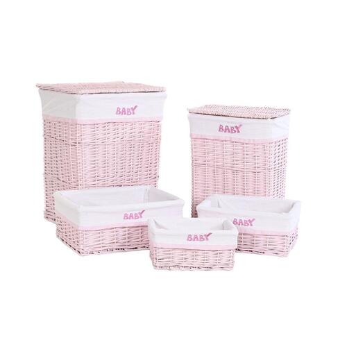 Set med kurve Pink Polyester Børns flet (44 x 34 x 56 cm)