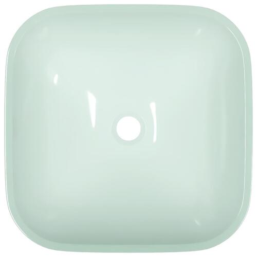 Håndvask 42x42x14 cm glas hvid