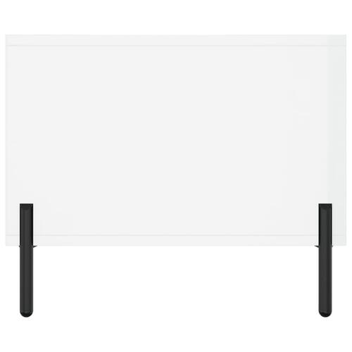 Sofabord 102x50x40 cm konstrueret træ hvid højglans