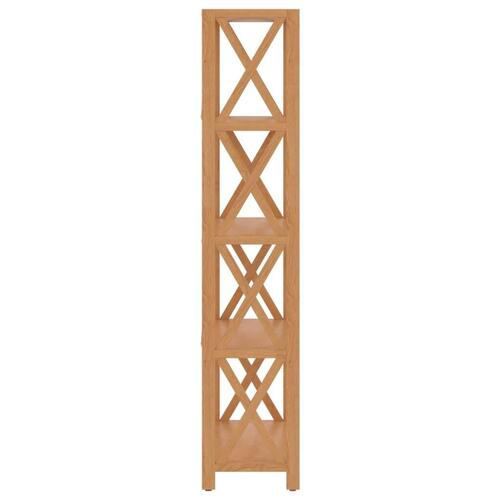 Reol med 5 hylder 80x30x146 cm massivt egetræ
