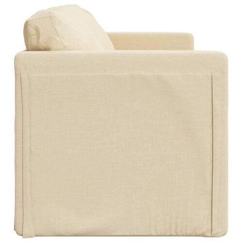 2-i-1 sovesofa 112x174x55 cm stof creme