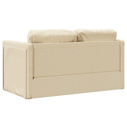 2-i-1 sovesofa 112x174x55 cm stof creme