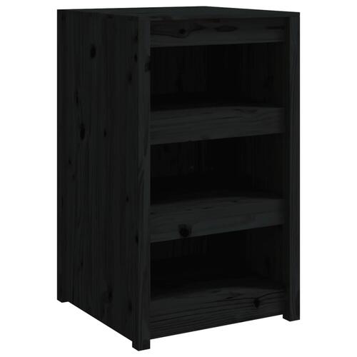Udendørs køkkenskab 55x55x92 cm massivt fyrretræ sort
