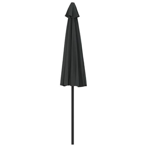 Altanparasol med aluminiumsstang 270x144x222 cm halv sort
