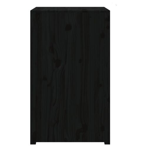 Udendørs køkkenskab 55x55x92 cm massivt fyrretræ sort