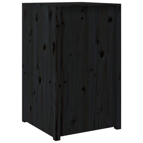 Udendørs køkkenskab 55x55x92 cm massivt fyrretræ sort