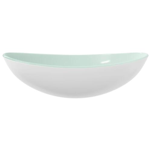 Håndvask 54,5x35x15,5 cm hærdet glas hvid