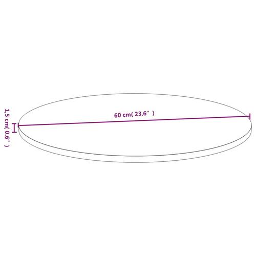 Bordplade Ø60x1,5 cm bambus