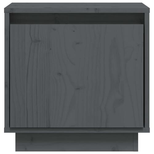Sengeborde 2 stk. 40x30x40 cm massivt fyrretræ grå