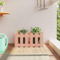Plantekasse med stakitdesign 60x30x30 cm massivt douglasgran