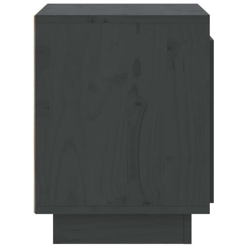 Sengeborde 2 stk. 40x30x40 cm massivt fyrretræ grå