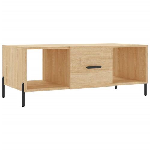 Sofabord 102x50x40 cm konstrueret træ sonoma-eg