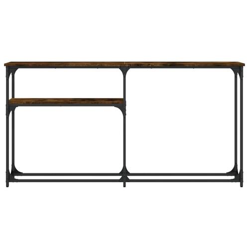 Konsolbord 145x22,5x75 cm konstrueret træ røget egetræsfarve