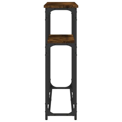 Konsolbord 145x22,5x75 cm konstrueret træ røget egetræsfarve