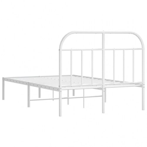 Sengeramme med sengegavl i metal 120×200 cm - hvid