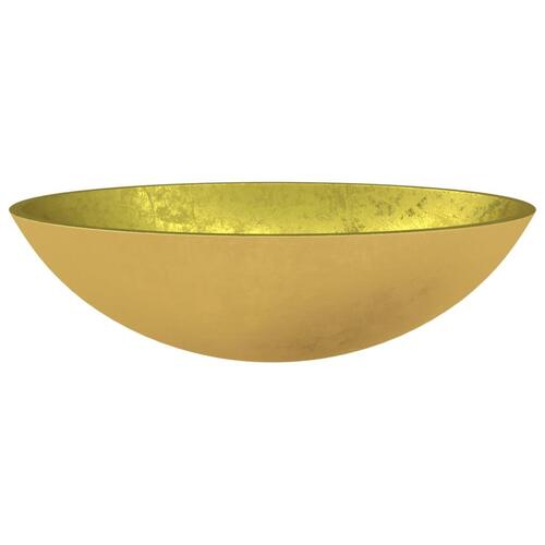Håndvask 50x37x14 cm glas guldfarvet