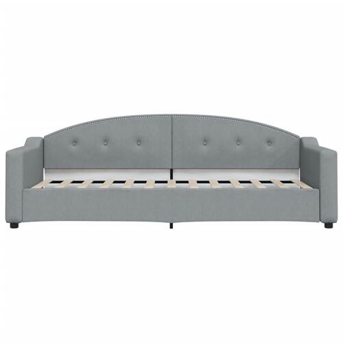 Daybed med udtræk og skuffer 80x200 cm stof lysegrå