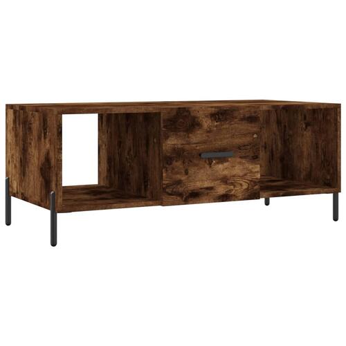 Sofabord 102x50x40 cm konstrueret træ røget egetræsfarve
