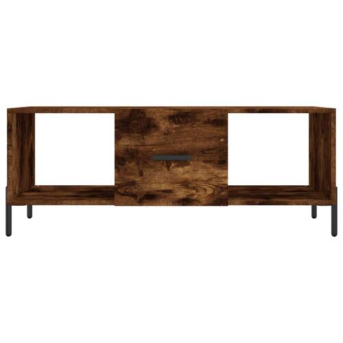 Sofabord 102x50x40 cm konstrueret træ røget egetræsfarve