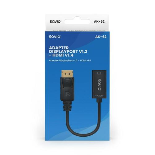DisplayPort til HDMI-adapter Savio AK-62 20 cm