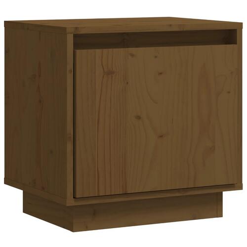 Sengebord 40x30x40 cm massivt fyrretræ gyldenbrun