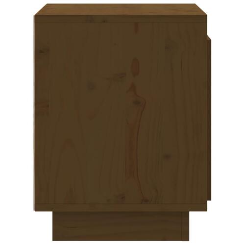 Sengebord 40x30x40 cm massivt fyrretræ gyldenbrun