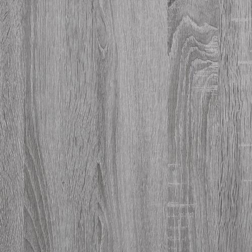 Skrivebord med hylder 102x45x148 cm konstrueret træ grå sonoma