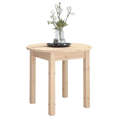 Sofabord Ø 45x40 cm massivt fyrretræ