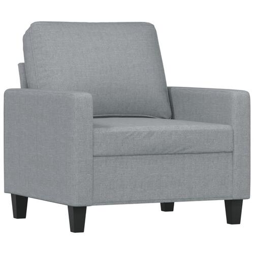 3 personers sofa med hynder stof lysegrå