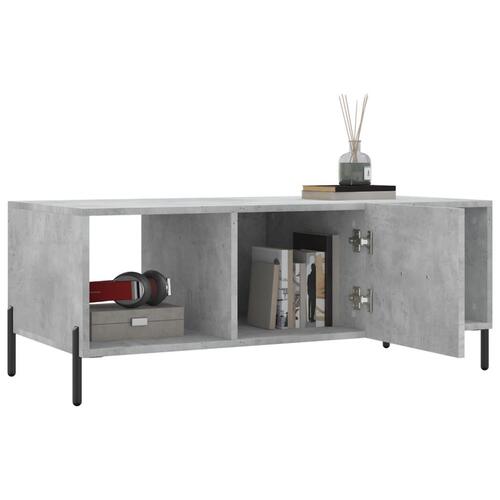 Sofabord 102x50x40 cm konstrueret træ betongrå