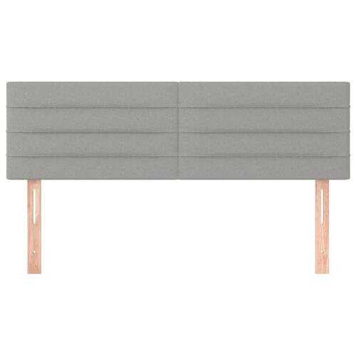 Sengegavle 2 stk. 72x5x78/88 cm stof lysegrå