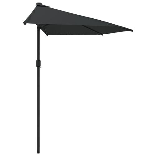 Altanparasol med aluminiumsstang 300x155x223 cm halv sort