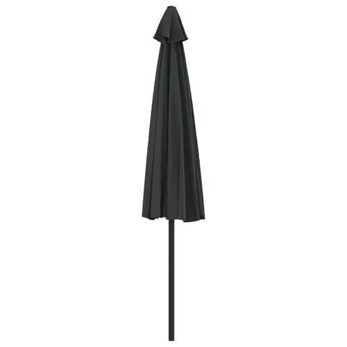 Altanparasol med aluminiumsstang 300x155x223 cm halv sort