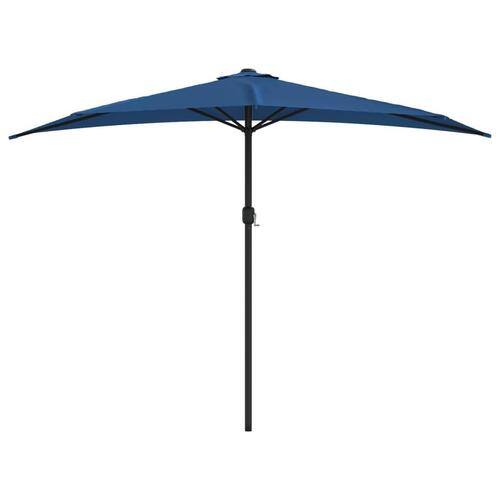 Altanparasol med aluminiumsstang 300x155x223 cm halv blå