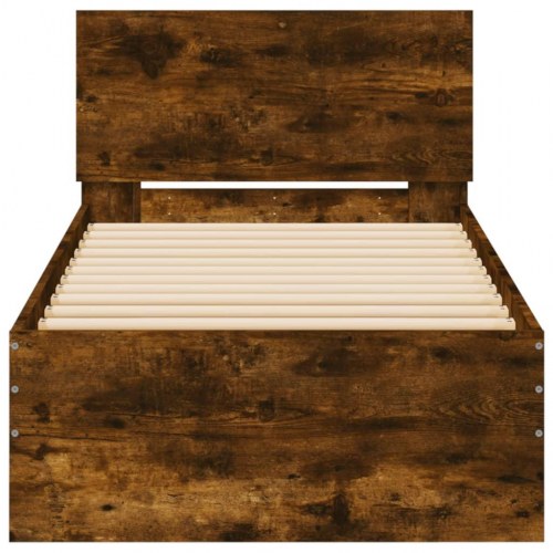 Sengeramme med sengegavl 75 x 190 cm - røget eg