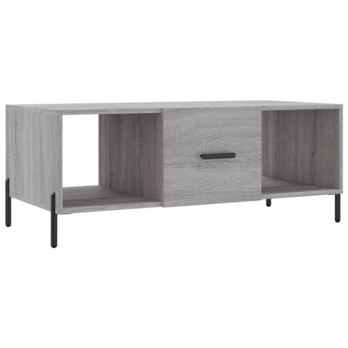 Sofabord 102x50x40 cm konstrueret træ grå sonoma-eg
